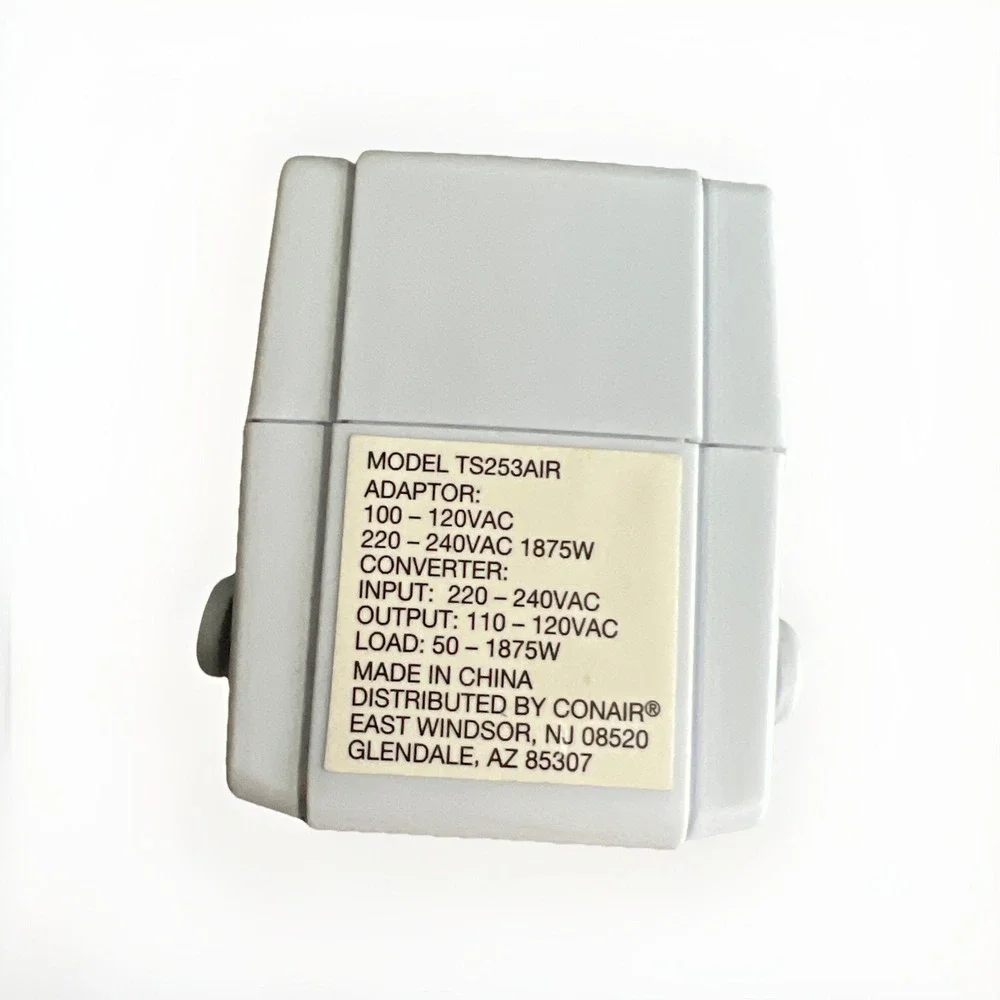 Travel Smart Conair All-In-One Adapter and Converter Combo Unit TS253ADN White